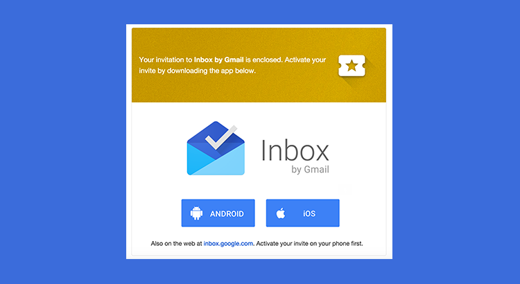 Inviti per Inbox by Gmail