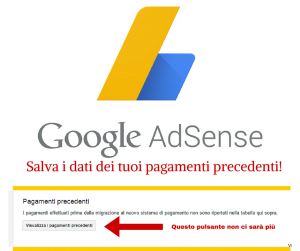 Prima del 30 giugno 2015 salva i dati dei tuoi pagamenti Adsense