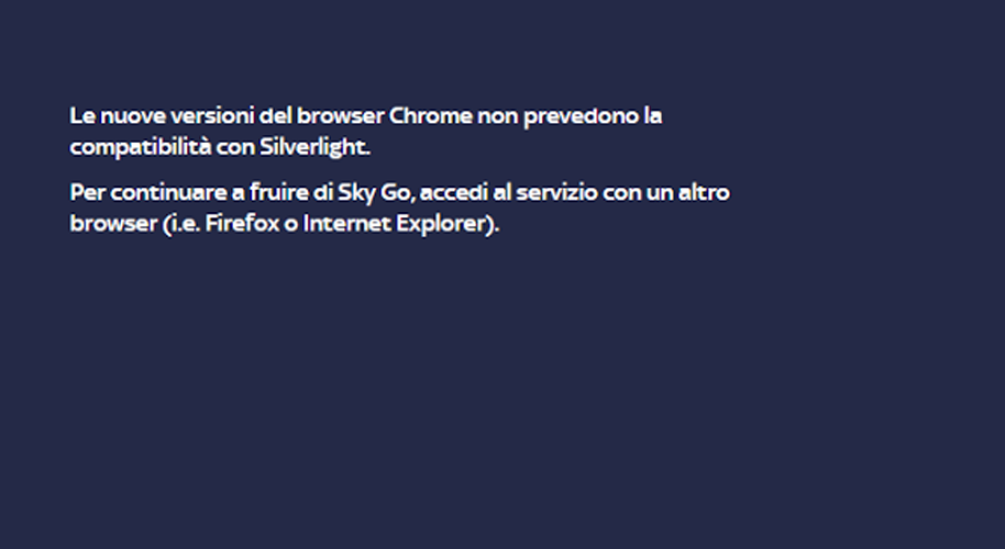 Errore SkyGO