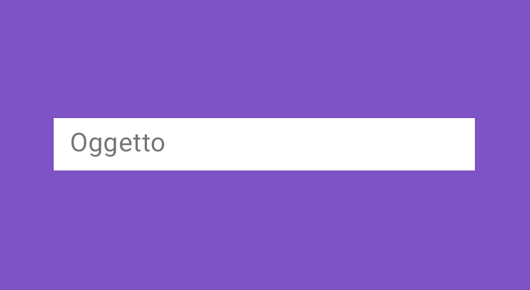 Campo oggetto Gmail autocomplete