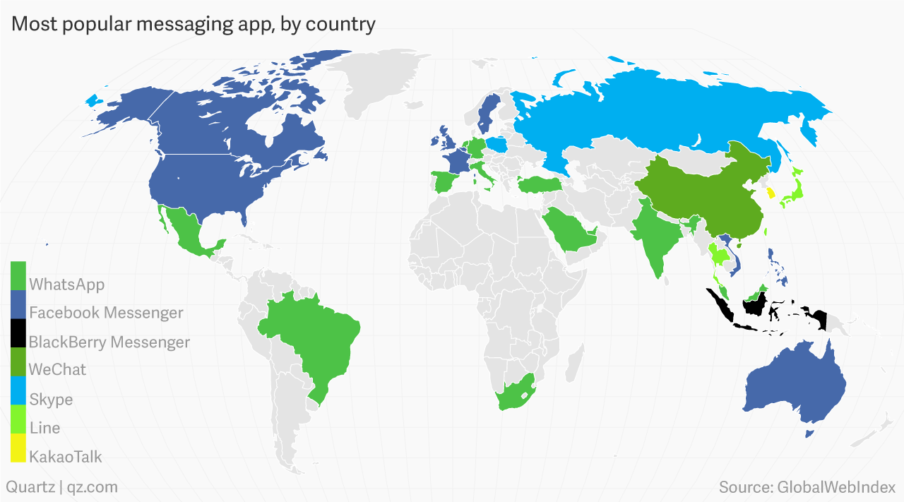 Source http://qz.com/404239/facebooks-global-dominance-of-messaging-in-two-maps/
