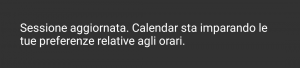 Calendar sta imparando