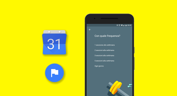 Immagini Eventi e Obiettivi in Google Calendar