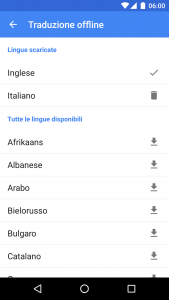 Google Translate Traduzione offline