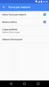 0402 Google Translate Impostazioni Tocca per tradurre