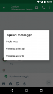 Hangouts Translate Copia testo