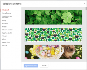 Google Calendar Selezione Tema Evento g+ da desktop