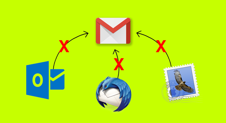 Errore collegamento client Gmail (Outlook, Thunderbird, Mail)