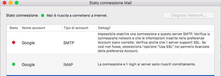 mac mail gmail smtp offline