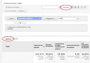 Analytics ed AdSense ed il filtro necessario