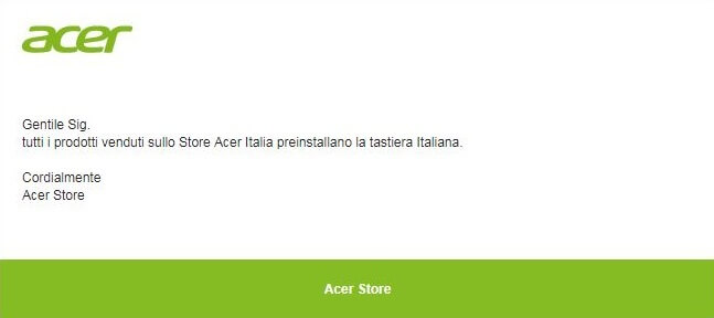 acer tastiera