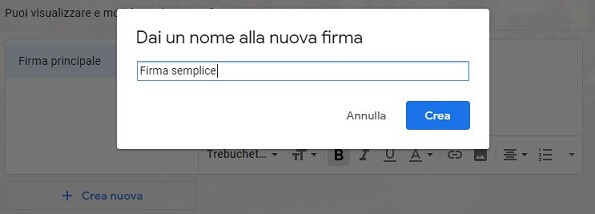 firme multiple creazione nuova firma