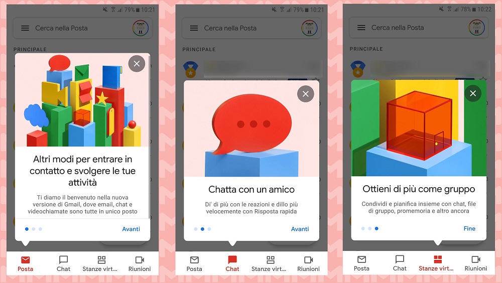 introduzione Google Chat e Room