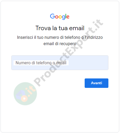 Recupero indirizzo email